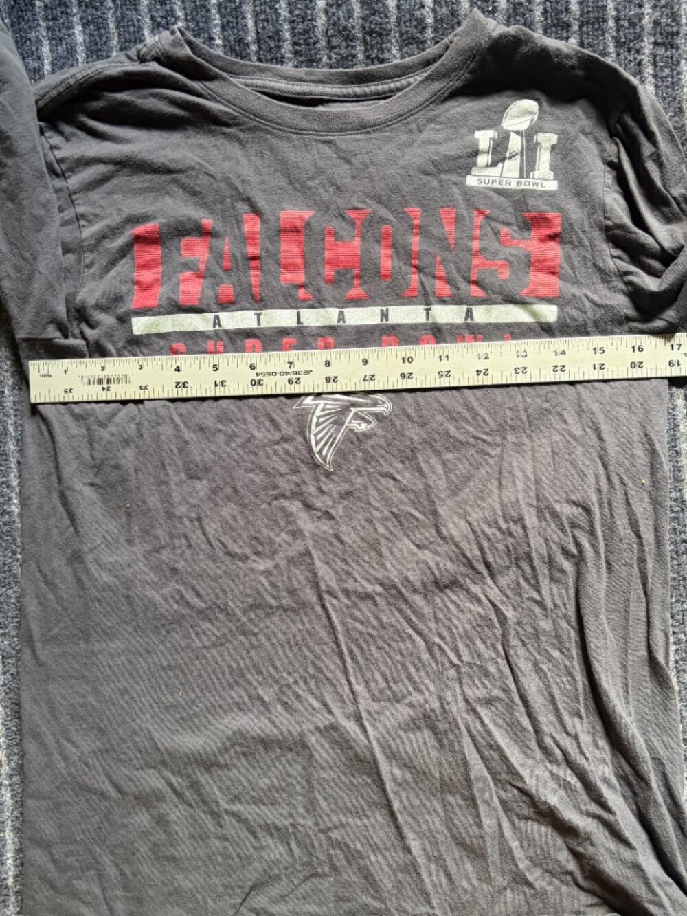 Nike Atlanta Falcons Superbowl LI Long sleeve t shirt Size Small - Picture 9 of 9